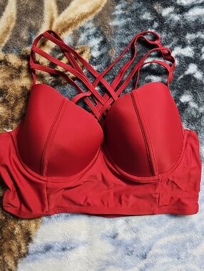 Red Strappy Longline Bra - Women Intimates